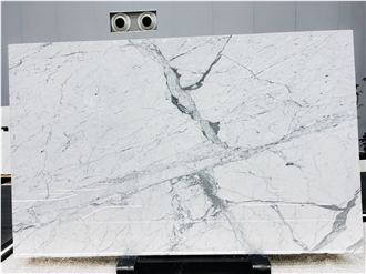 Italian Calacatta White Polished Marble Slabs