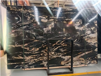 Light Luxury Cosmic Black Gold Slabs