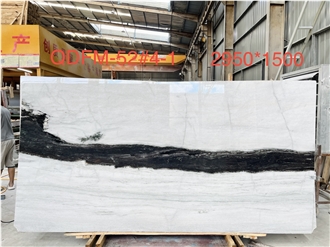 Panda White Marble Polished Slabs Tiles