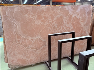 Natural Afghan Pink Onyx Slabs For Walls And Floors