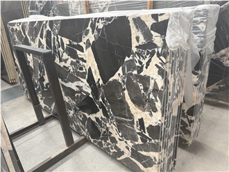 Polished Black Noir Grand Antique Marble Slabs For Walls