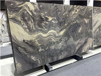 Polished Blue Fusion Quartzite Slabs For Walls And Floors