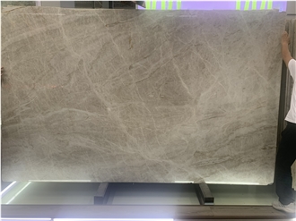 Polished Brazilian Beige Taj Mahal Quartzite Slabs For Walls