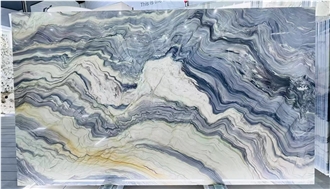 Polished Brazilian Fusion Blue Quartzite Slabs For Walls