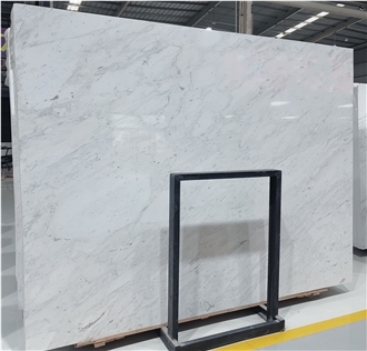 Polished Greek White Volakas Haemus Marble Slabs For Walls