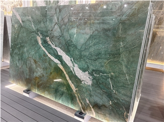Polished Green Fuchsite Crystal Quartzite Slabs For Walls