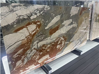 Polished Italian Breche Fantastique Marble Slabs For Floors