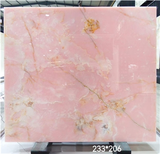 Polished Italian Pink Onice Rosa Slabs For Walls And Floors