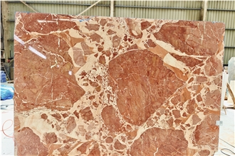Polished Italian Red Breccia Pernice Marble Slabs For Floors