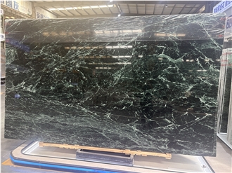 Polished Italy Green Verde Rameggiato Marble Slabs For Walls