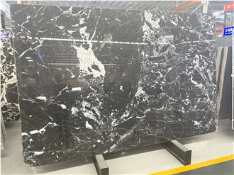 Polished Turkey Black Petit  Antique Marble Slabs For Walls