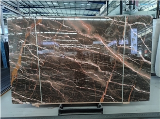 Polished Champagne Brown Marble Slabs