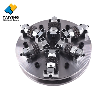 300Mm Diamond Bush Hammer In Tungsten 6 Roller Grinding