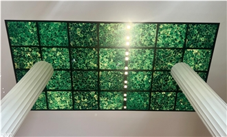 Green  Semiprecious Stone Tiles Backlit For Wall Use