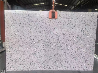 Grey Terrazzo Slabs Honed Surface