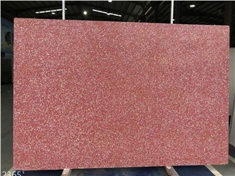 Red Terrazzo Slabs Honed Surface