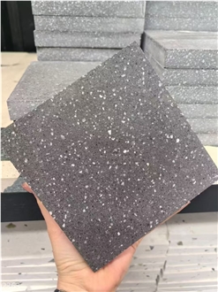 Small Grain Black Terrazzo Tiles And Slabs For Flooring