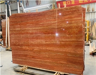 Persian Red Travertine Honeycomb Panels