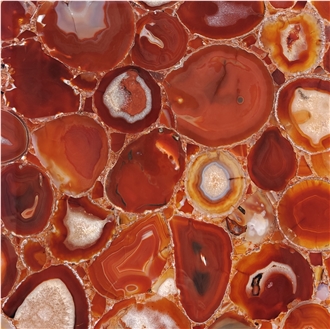 Red Agate Semiprecious Stone Slabs