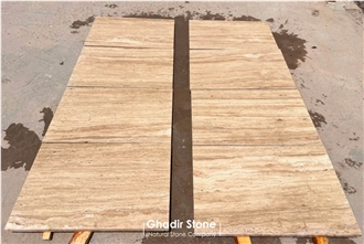Light Beige Travertine Tiles - Premium Iranian Material