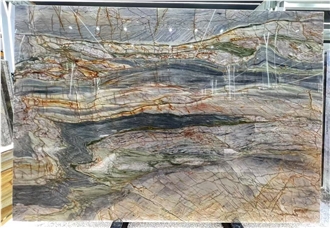Colorful Michelangelo Quartzite Blue Slab Slabs