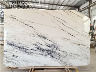 Chinese Calacatta White Marble Slabs