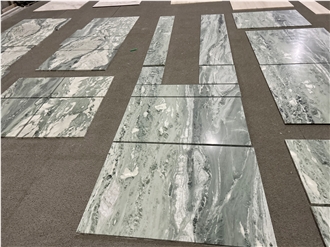 Victoria Green Marble Vanity Top With Veins Continued