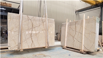 Polished Bookmatched  Luna Pearl Marble Slabs For Walls