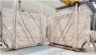 Polished Bookmatched Melisa Jin Marble Slabs For Walls