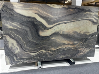 Polished Brazilian Fusion Blue Quartzite Slabs For Floors