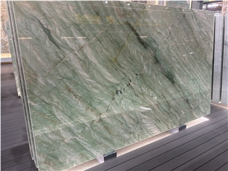 Polished Brazilian Green Gaya Quartzite Slabs For Walls