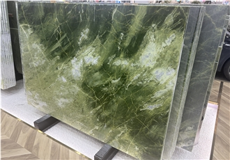 Polished Glacier Green Marble Slabs For Walls And Floors