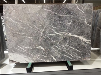 Polished Italian Grey Fior Di Bosco Marble Slabs For Floors