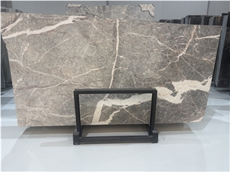 Polished Italian Grey Fleury Marble Slabs For Floors