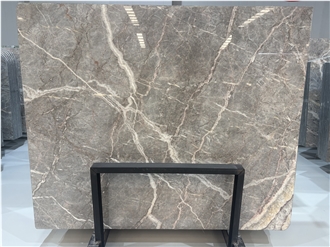 Polished Italian Grey Fleury Marble Slabs For Walls