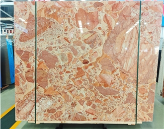 Polished Italy Red Breccia Pernice Marble Slabs For Walls