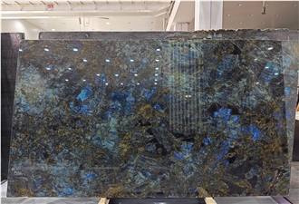 Polished Labradorite Blue Flower Granite Slabs For Floors