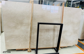 Polished Spain Beige Crema Marfil Marble Slabs For Floors