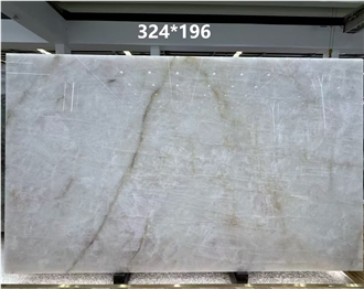 Polished White Brazil Crystal Quartzite Slabs For Walls