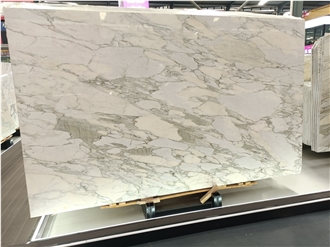 Elegant Italian Luxury Polished Calacatta Vagli Marble Slabs