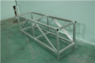 Heavy‑Duty Angle Iron Work Table For Stone Processing