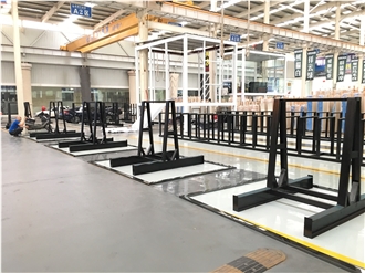 Heavy‑Duty Double‑Sided Stone A‑Frame Rack