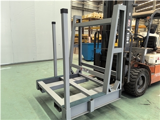 Mobile Stone Slab Storage A Frame For Workshop Transit
