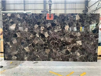 Black Crystal Semi-Precious Stone Slab