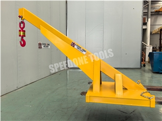 Forklift Mounted Lifting Jib, 5 Ton Capacity 35° Inclined Boom
