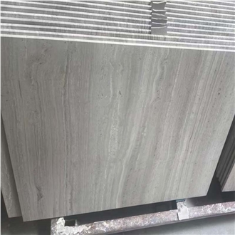 China White Wood-Grain Marble Slabs Floor Tiles