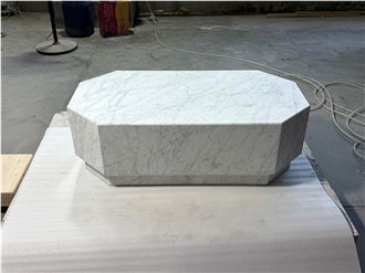 Customized Bianco Carrara Coffee Table