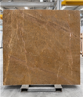 Golden Tobacco Marble Slabs For Interior Projects