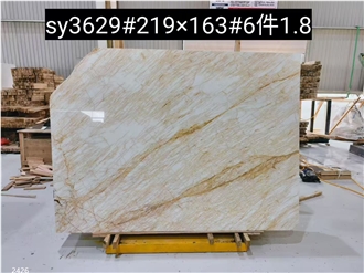 Golden Spider Marble Slab Tiles For Project Wall And Floor