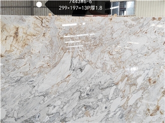 Four Seasons White Marble Slab Tiles